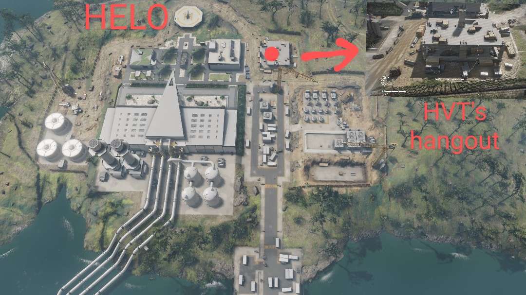 Alpha main compound and HVT location